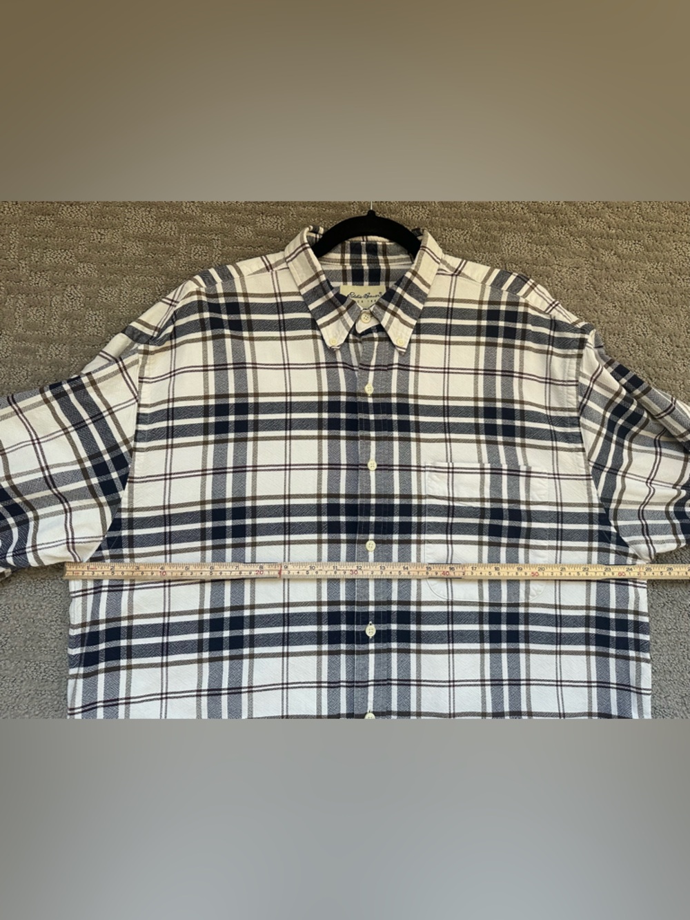 Eddie Bauer Plaid Flannel Shirt Men’s XL Classic Fit 100% Cotton Button Down - Picture 10 of 11